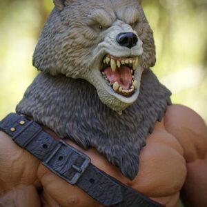 Roar Bear (OGRE SIZE) plus fur neck piece painted headscult
