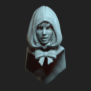 Hooded female with hood 2.0