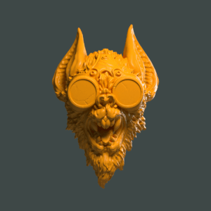 Drekkhavor Bat with fur with googles OPEN mouth 1.0