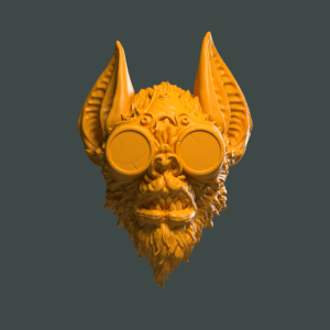 Drekkhavor Bat with fur with googles CLOSED mouth 1.0
