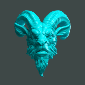 Karnyx (cabra) big horns sideburns