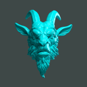 Karnyx (cabra) small horns sideburns