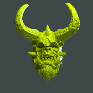 Thrumgash Orc 1.0 with beard and big horns helmet
