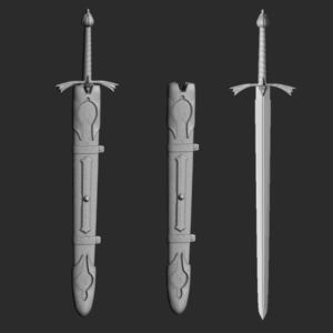 Clefydd bach Little dragon sword with scabard