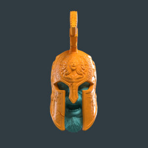 Spartan with helmet open mouth 1.0