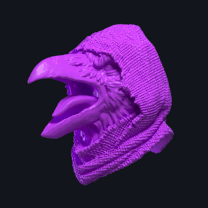 Crow with hood open mouth 1.0