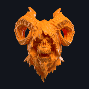 Demon hood basic with horns and beard