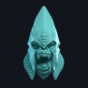 Gorilla helmet open mouth