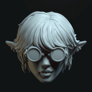 Virelle regular hair with space googles