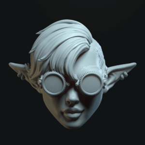 Virelle side hair with space googles