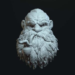 Garrump the dwarf with pipe