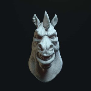 Horse closed mouth with neck 1.0