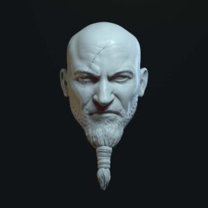 Viking Locke  bald regular expression with tied beard