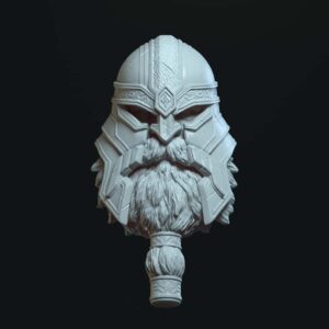 Davorn the dwarf with helmet (with moustache)