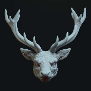 Deer closed mouth