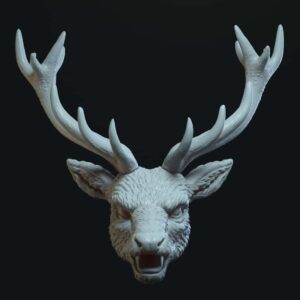 Deer open mouth