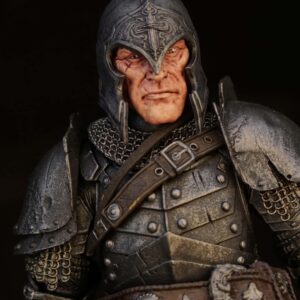 helmeted knight painted headsculpt
