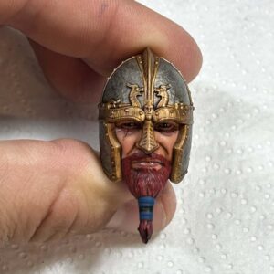 Viking tied beard painted headsculpt