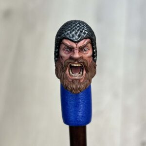 Chainmailed Knight Yelling face